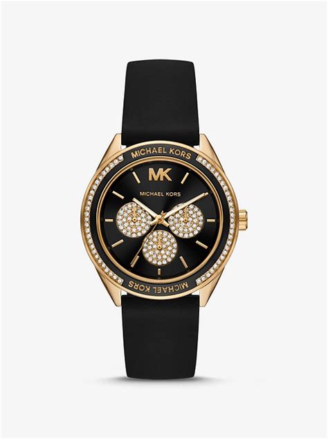 michael kors leather strap womens watch|Michael Kors silicone watch band.